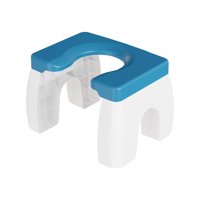 Bothyi - Taburete De Inodoro En Cuclillas Para Baño Hotel Adultos Niños Personas Mayores Interior Exterior Azul Blanco
