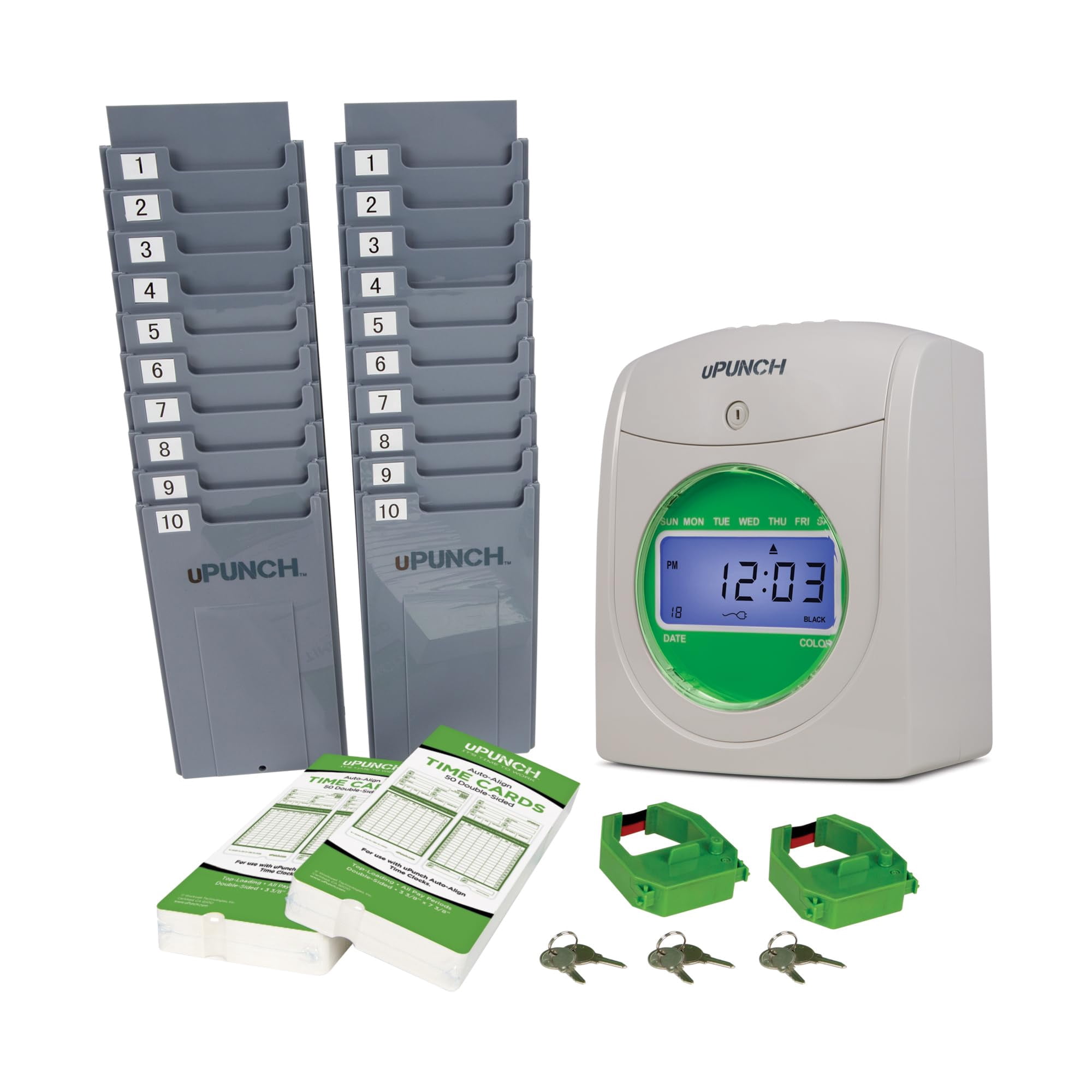 Paquete Time Clock Upunch Hn3500 Para Pequeñas Empresas