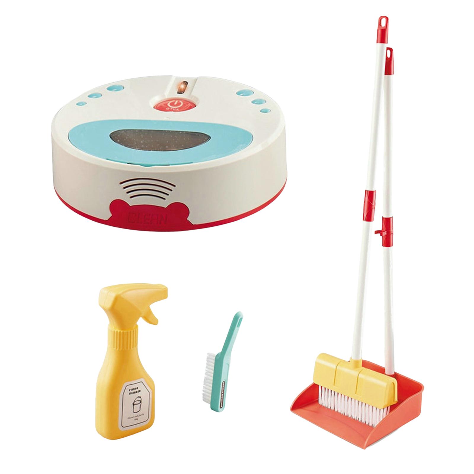 Magideal - 5 Unids Juego De Imaginación Herramientas De Limpieza De La Casa Juguetes De Limpieza Para Niños Juguetes De Percepción De Color Portátiles Juego De