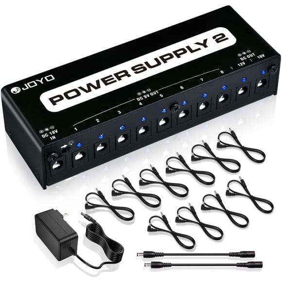 Fuente de alimentación para pedal de guitarra JOYO JP-02 10 Salida aislada