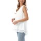 thumbnail image 4 of INSPIRE CHIC Blusa de Chifón para Mujer Cuello en V Sin Mangas Doble Capa Tops de Tirantes Sueltos Camisas Casuales S Blanco, 4 of 6
