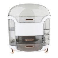 Ioensy - Organizador De Maquillaje Caja De Almacenamiento De Cosméticos A Prueba De Agua Gran Capacidad 30X34X20Cm Blanco