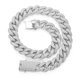 thumbnail image 1 of Cadena de Eslabones Cubanos de Miami Extra Brillante para Hombre, 18 Mm - Cadena Cubana para Hombre, Collar de Cadena de Eslabones Cubanos Sólido Grueso Grande Estilo Hip Hop con Brillo, 16-24, 1 of 8