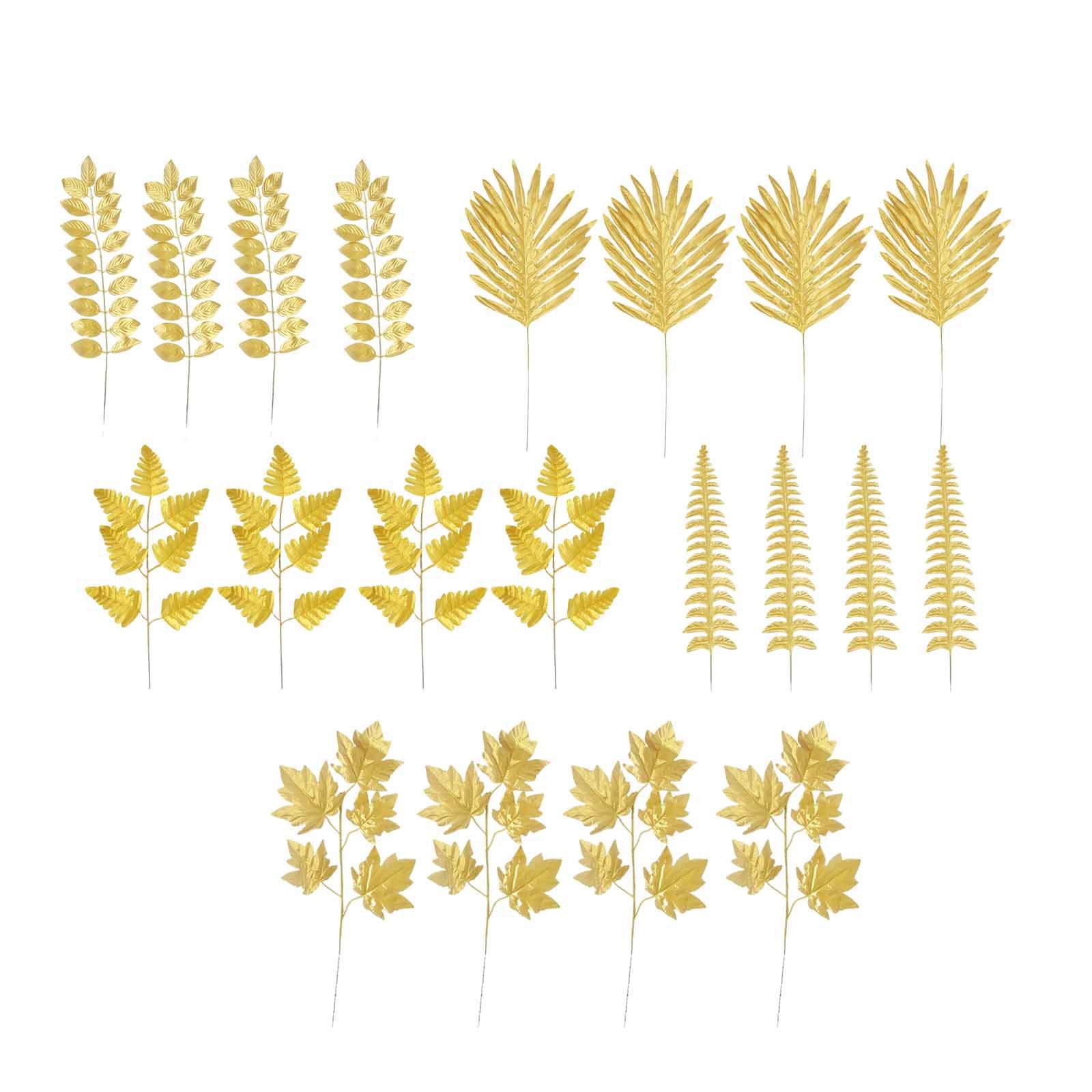 Magideal - Hojas Artificiales Plantas Hoja Faux Arbustos Simulación Vegetación Para Jardín Playa Selva Cumpleaños Fiesta Temática Luau Partes Fondo 20 Hojas Mixtas