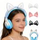thumbnail image 1 of Auriculares TABKSOLA con decoración de orejas de gato - Lavables - Blanco, 1 of 7