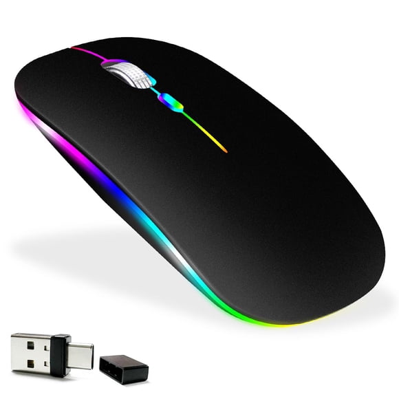 Mouse Bluetooth recargable KLO de 4 modos para MacBook, negro