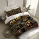 thumbnail image 1 of 3pcs M-Slug Pixel Classic Battle Pattern Digital Print Bedding Set 100% Polyester Beige-Friendly Fabric, 1 of 1