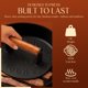 thumbnail image 3 of Prensa para hamburguesas Bellemain, hierro fundido, 22 cm, muy resistente, 3 of 7