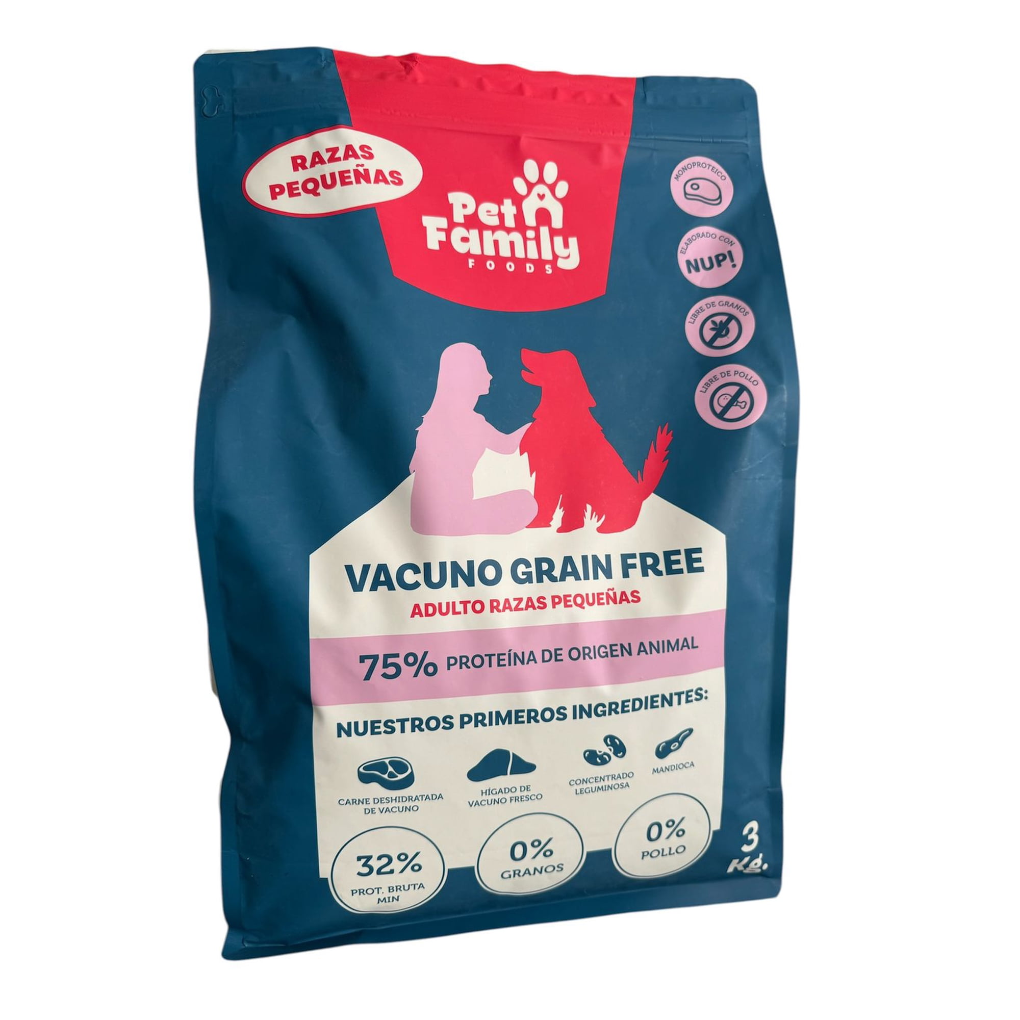 Pet Family Vacuno Grain Free Para Perro Adulto 3kg