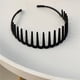 thumbnail image 4 of 6 diademas con forma de diente de tiburón en zigzag, de tela dura, con forma de onda, de plástico, accesorio para el cabello., 4 of 5