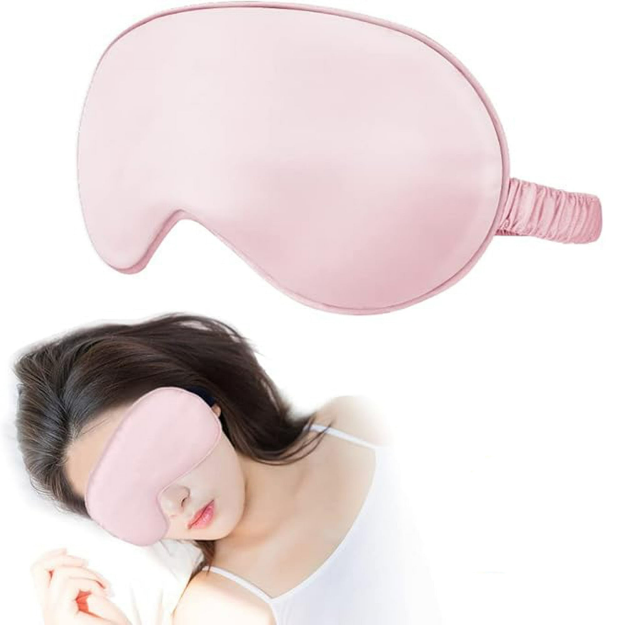 Veatool - Antifaz Para Dormir, Antifaz De Seda Suave Con Correa Ajustable, Antifaz Para Dormir En El Avión, Antifaz Para Dormir En La Oficina (rosa)