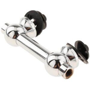 Magideal - Terminales De Tambor De Doble Extremo Portátiles Fácil De Usar Soporte De Percusión De Dos Lados Ajustable Accesorios De Tambor Partes De Instrumentos Plata 4.8Cm