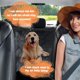thumbnail image 2 of Funda de asiento de coche para perros PETICON impermeable con ventana de malla negra, 2 of 8