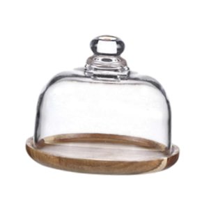 Bothyi - Soporte De Madera Para Tartas Con Cúpula Para Exhibición De Postres, Galletas, Fiestas Festivas