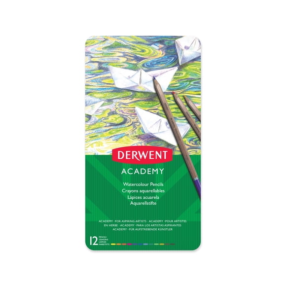 Lápices Acuarelables Derwent Academy Núcleo 3.3 mm Paquete de 12