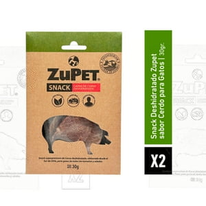 Zupet - Pack X2 Snack Gato Deshidratado Cerdo 30 Gr