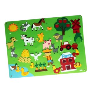 Magideal - Tablero Ocupado Montessori, Juguetes De Viaje Para Niños Pequeños, Actividades De Tablero Sensorial De Fieltro, Juguetes Educativos Montessori Para Granja