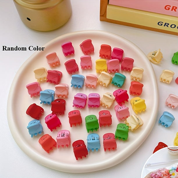 50pcs Cute Mini Hair Claw Clips for Baby and Girl - Non-Slip Tiny Plastic Clips for Hair Accessories and Styling