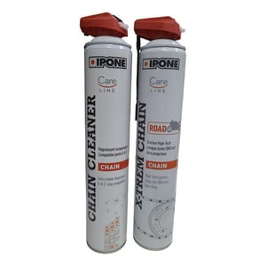 Lubricante De Cadena Moto + Desengrasante Ipone 750Ml Blanco