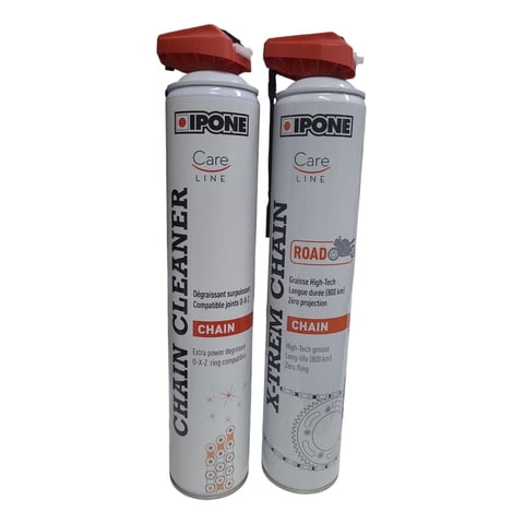 Lubricante De Cadena Moto + Desengrasante Ipone 750Ml