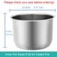 thumbnail image 3 of Olla interior de acero inoxidable para Instant Pot 6QT Siireemuu, 3 of 6