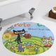thumbnail image 5 of Pete el Gato Alfombra Redonda de Felpa Coral, Antideslizante, No Desprende Pelusas, Lavable y Duradera para Salón, Dormitorio y Habitación de Niños 60cm, 5 of 6
