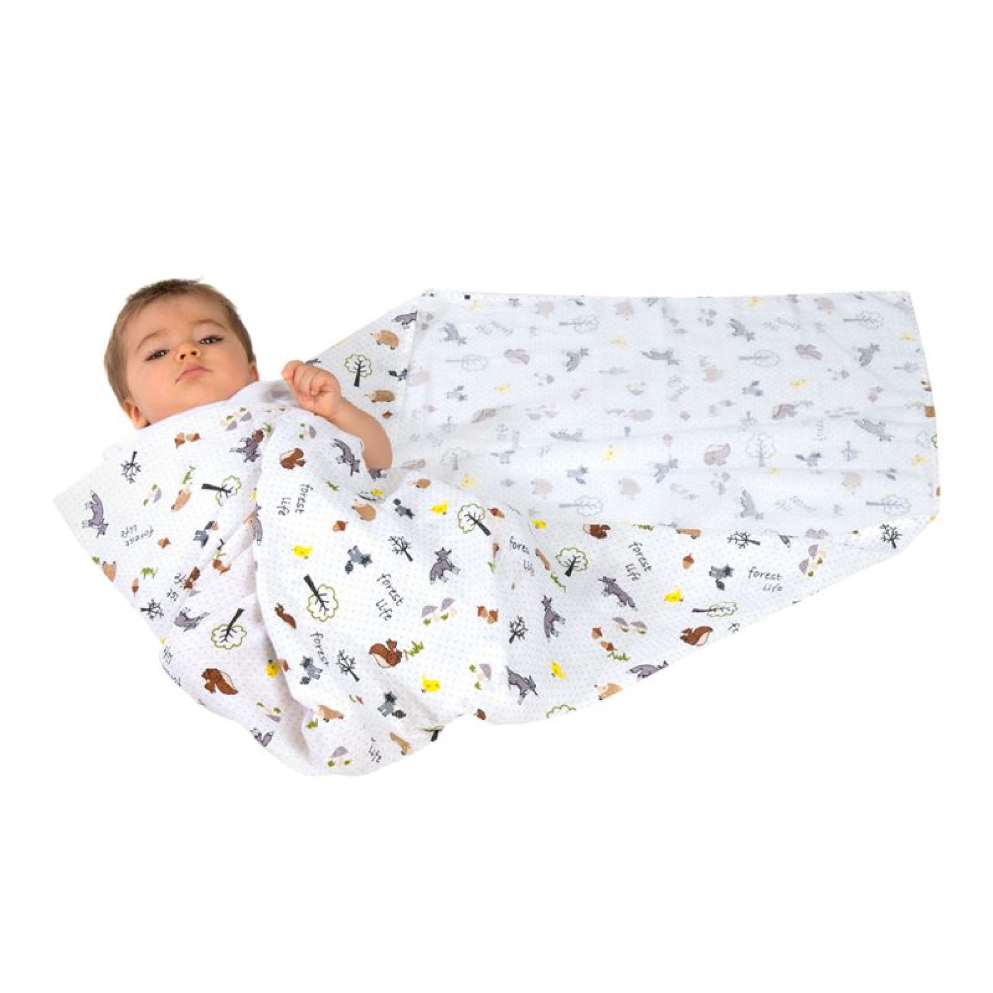 Manta Swaddle Muselina Blanco