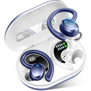 Aaronmei Auriculares Inalámbricos Bluetooth 5.4 Hi-Fi Bajo Estéreo 56H Cancelación De Ruido Ipx7 Deportivos Royal Blue
