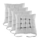 thumbnail image 5 of Cojines para silla de 4 piezas con lazos, cojines para silla de cocina interior y 16 puntos de fijación, cojín de asiento grueso, cojín de asiento cua Gris, 5 of 5