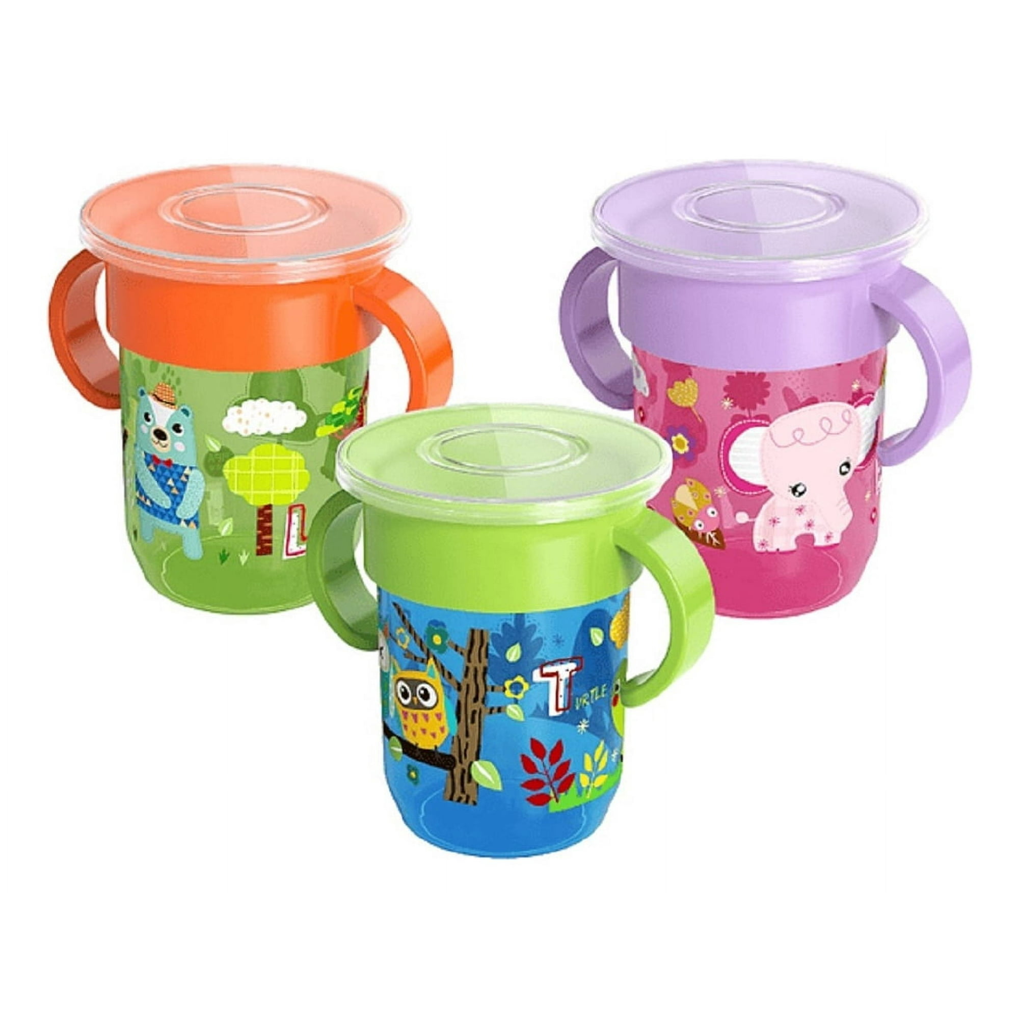 Genérico - Set 3 Vasos Silicona 360 Aprendizaje Entrenamiento Bebe Lau