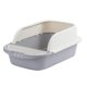 thumbnail image 5 of Bandeja De Arena Para Mascotas Contenedor De Caja De Arena Caja De Arena Para Gatos Con Parte Superior Abierta Bandeja De Arena Para Gatos Con Pala Blanco Gris, 5 of 5