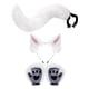 thumbnail image 1 of Disfraz De Gato Animal Cosplay Gatito Orejas De Peluche Furry Fancy Dress Up Blanco, 1 of 3