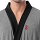 thumbnail image 4 of Bata IZOD para hombre, tejido gofrado, kimono gris jaspeado, XXL-3XL, 4 of 5