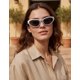thumbnail image 1 of Lentes De Sol Modelo Felina Estilo Moderno UVA//UVB plateado Talla Única, 1 of 5