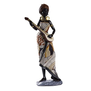 Bothyi - Estatuilla De Dama Africana Estatua De Mujer Tribal Adornos Exóticos Para Sala De Estar A