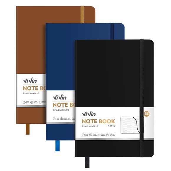 Cuaderno ViVin B5 de 192 páginas rayado (renglones universitarios)