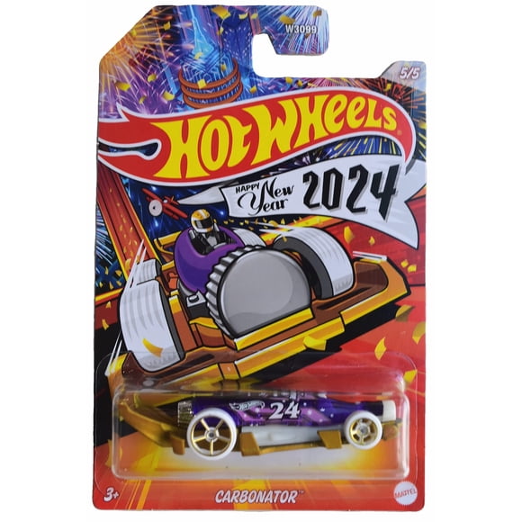 Die Cast Car Hot Wheels Carbonator 2024 Feliz Año Nuevo 1:64