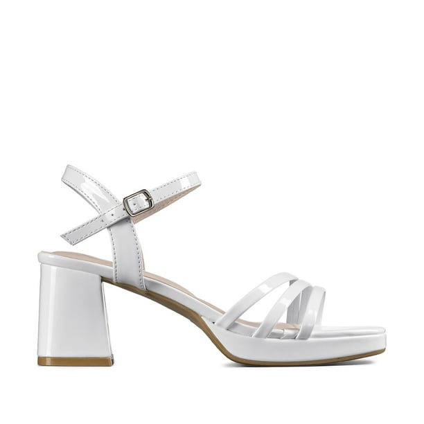 SandaliaTaco Grueso Simil Charol Mujer Weide YOU531