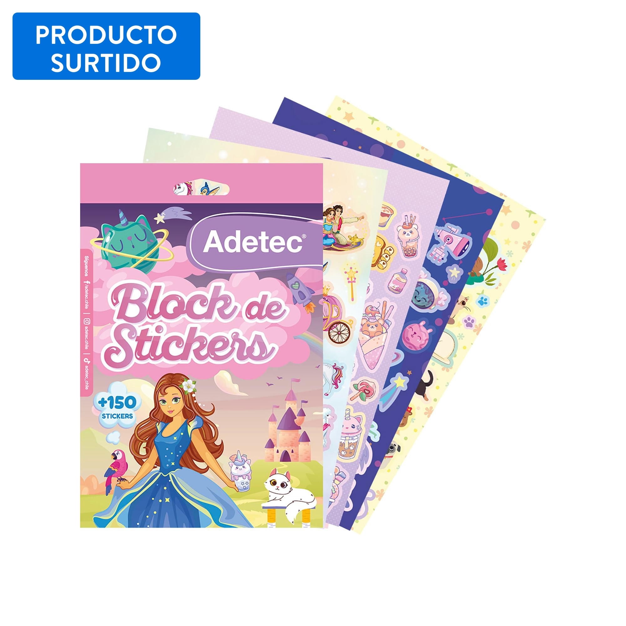 Block Stickers Mundo De Las Niñas, Producto Surtido 1 Un Adetec