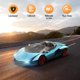 thumbnail image 4 of Coche a control remoto MIEBELY Lamborghini escala 1:12 azul, 4 of 7