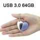 thumbnail image 4 of Memoria USB creativa en forma de corazón de 64 GB, 4 of 6