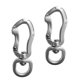 thumbnail image 1 of 1 Par De Carabiner Giratorio Que Cuelga Conecta El Gancho Que Acampa El Ojo Redondo De Plata 76m M, 1 of 3
