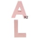 thumbnail image 3 of 3 Piezas Rosa De Madera Flotante Letras Números De Puerta Alfabeto Letra Dirección Hechizo, 3 of 4