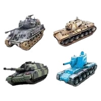 Magideal - 4 Piezas Modelos De Tanque De Bricolaje Modelos De Adornos De Juguete Educativo Regalo De Cumpleaños Decoración De La Mesa Compact Toys 4D Puzzles