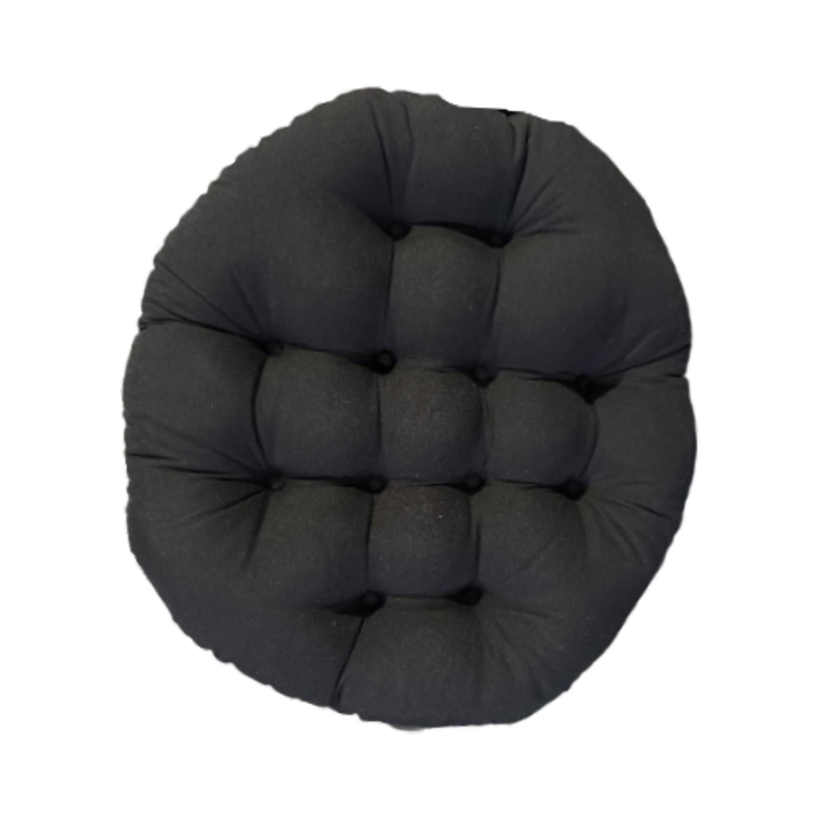 Ioensy - Cojín Redondo Para Silla, Cómodo Cojín Colgante Para Sala De Estar, Color Negro