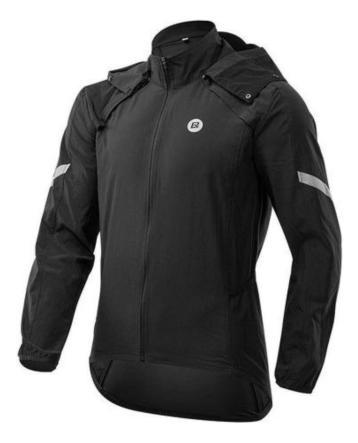 Cortavientos Rockbros Con Mangas Extraíbles 2 En 1 Bicicleta Negro 3Xl