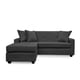 thumbnail image 3 of Sofa L Movible Roma Felpa Negro, 3 of 3