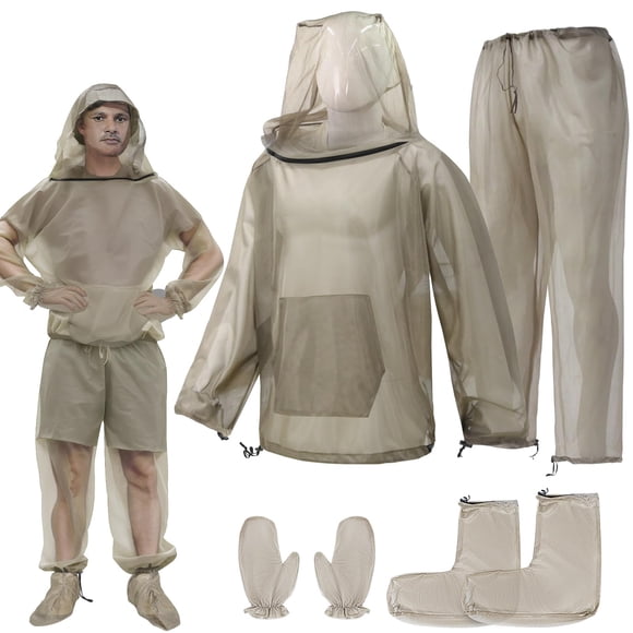 Traje anti-mosquitos 2win2buy – Juego de 4 piezas cuerpo completo