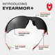 thumbnail image 2 of Gafas de sol de seguridad con lentes envolventes teñidas en verde NoCry, 2 of 8