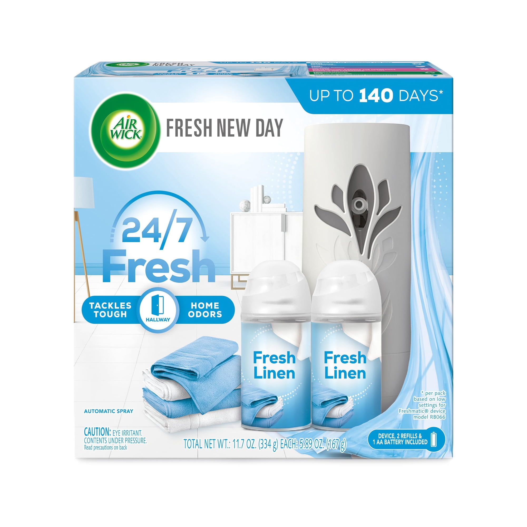 Ambientador Air Wick Automatic Spray Fresh Linen, 70 Ml